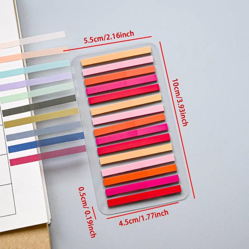 300 Sheets Colorful Strip Writable Sticky Note Classification Reading Marker Labels for Student Book Message Highlight Stationery Supplies