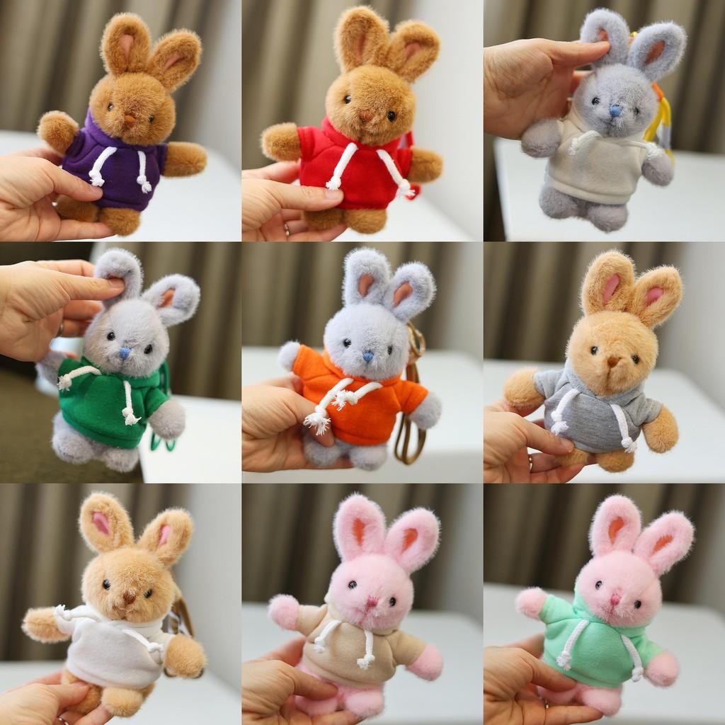 Rabbit Plush Keychain Toy Cute Stuffed Animal Doll Kids Birthday Keyring Gift