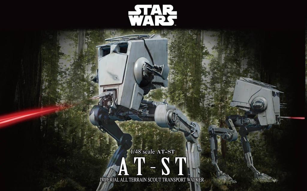 Plastikový model BANDAI SPIRITS Star Wars 1/48 AT-ST, barevné kódování (nová verze)