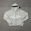 Broken Planet Graphic Print Zip Hoodie Set Teen Boys Loose Fit Fleece Lined Casual Streetwear