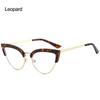 Anti -Blue Light Metal Comfortable Color Cat Eye Eyeglasses Frame Women Vintage Spring Hinge Optical Frame Computer Glasses
