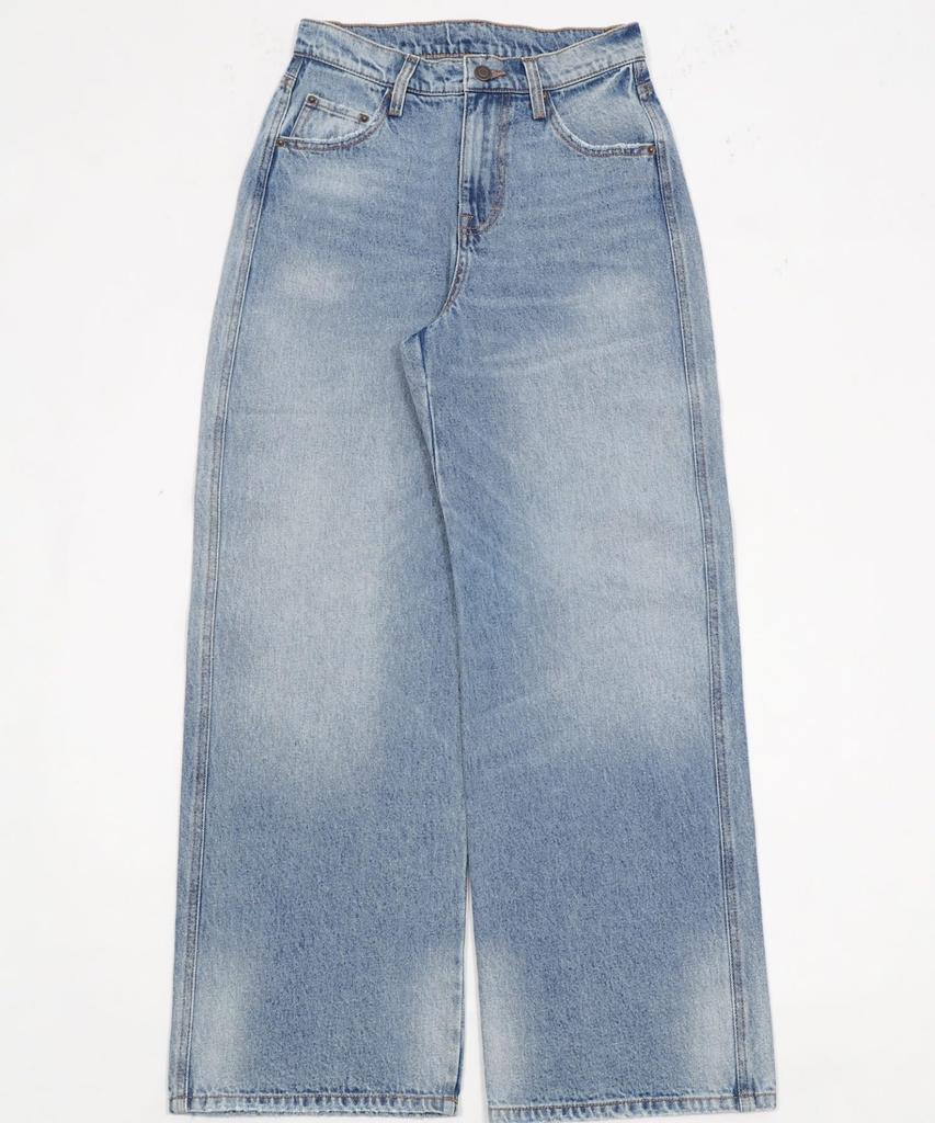 WEGO Straight Denim Everyday Light Denim Pants, Trousers, Bottoms, Denim, Simple, Wear, Year-Round, Women's, Gift, Present, Winter/Spring, Classic,