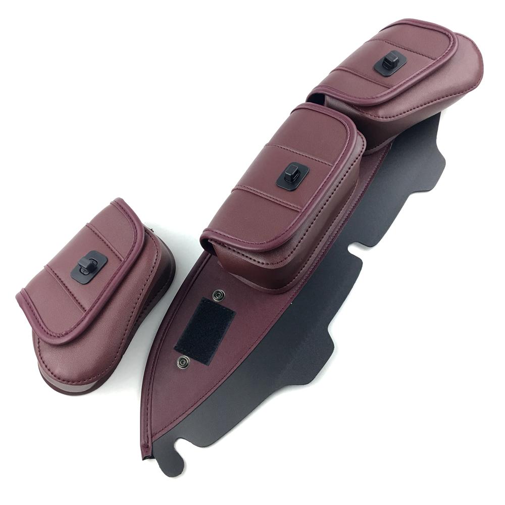 Motocyklowa 3-kieszeniowa torba na przednią szybę Batwing Fairing na lata 1996-2013 Harley Electra przemieszczanie się po ulicy
