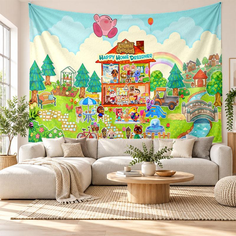 Animal Crossing Wall Tapestry Home Decor Hanging Cloth Art Background Tapestry for Bedroom