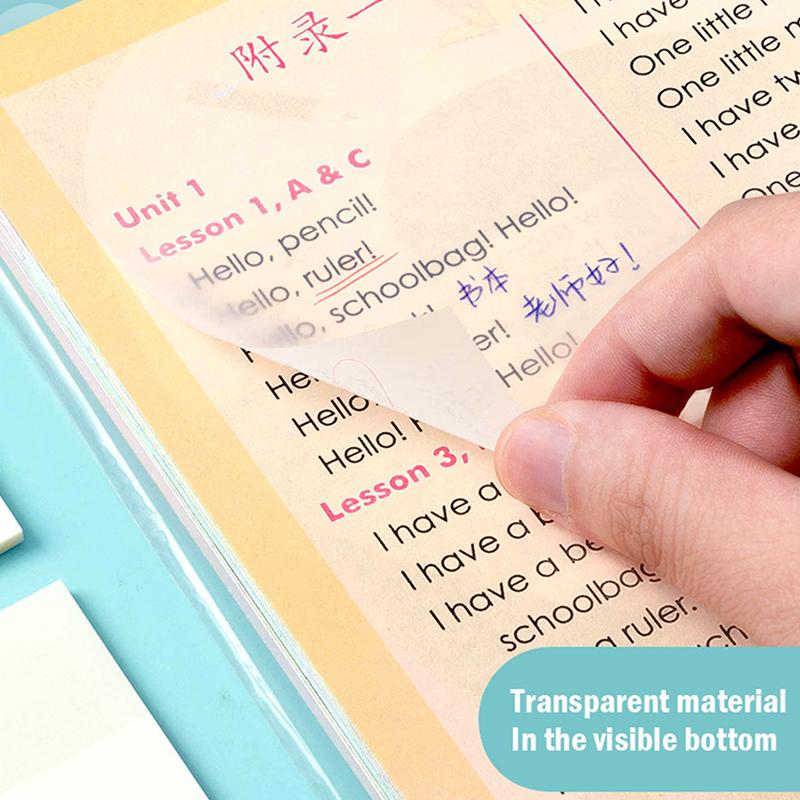 50 Sheets Waterproof Pet Transparent Sticky Note Memo Pad Daily To Do List