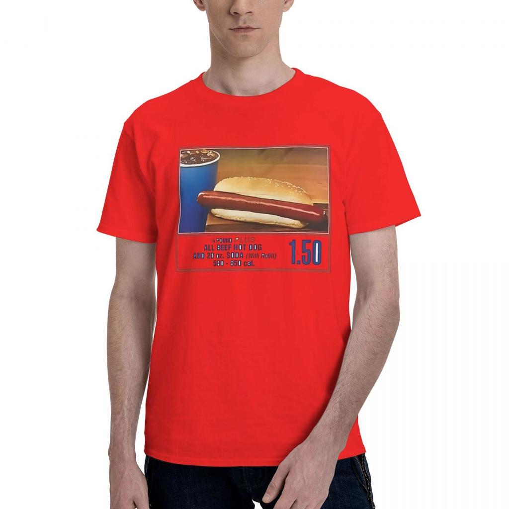 Costco Hot Dog 100 Cotton Casual Breathable Confortable Cute Mens TShirts Mens Shirt