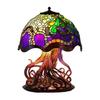 Colorful Resin Flower Mushroom Table Lamp Home Bedroom Decoration Powered Usb