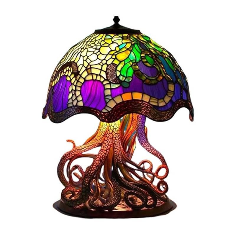 Colorful Resin Flower Mushroom Table Lamp Home Bedroom Decoration Powered Usb