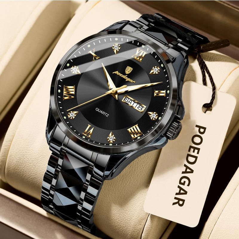 New Top Brand Fashion Men's Watch Luxury Double Calendar Fashion Business Luminous Men's Watch