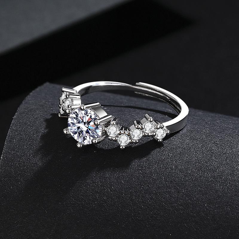 Elegant Sparkling Baby's Breath Ring - Versatile High-End Women's Index Finger Jewelry