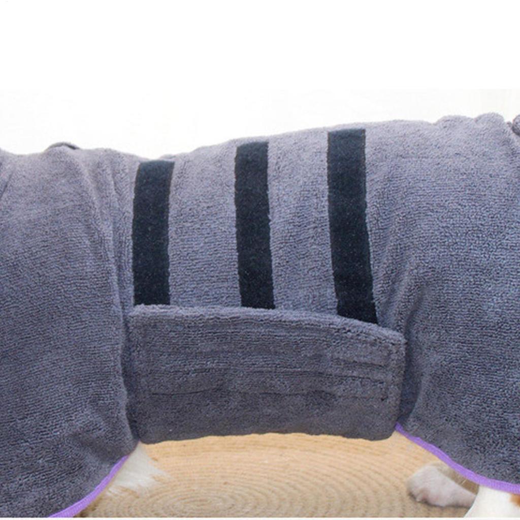 Dog Towel Robe Soft Fast Drying Microfiber Towel Pet Bathrobe Jacket For Home Grooming Winter Puppy Swimming Bathing Rainy Days