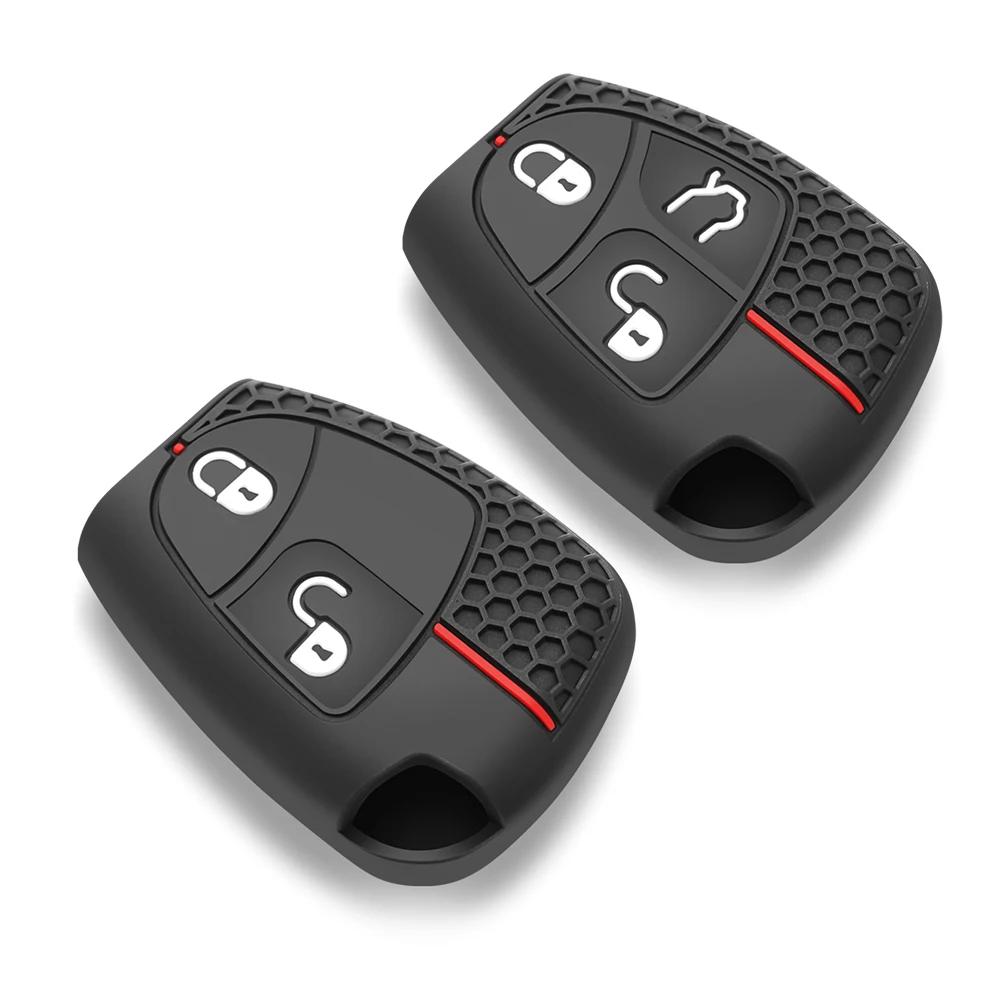 Silicone Cover For Mercedes Benz B C E ML S CLK CL 2/3 Buttons Rubber Skin Remote Key Fob Case