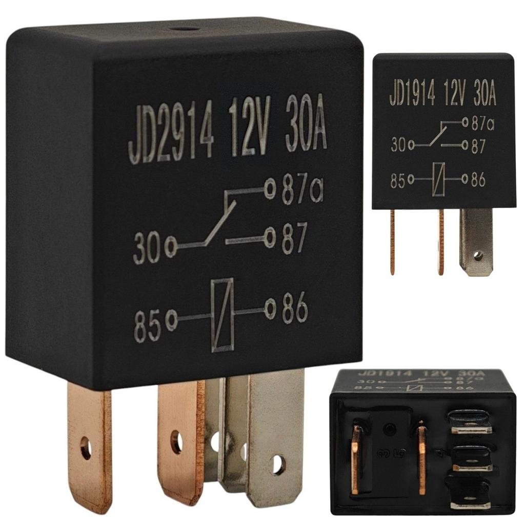 2 Pcs Universal Relay 12V, 30A, 5 Pin Off-Road