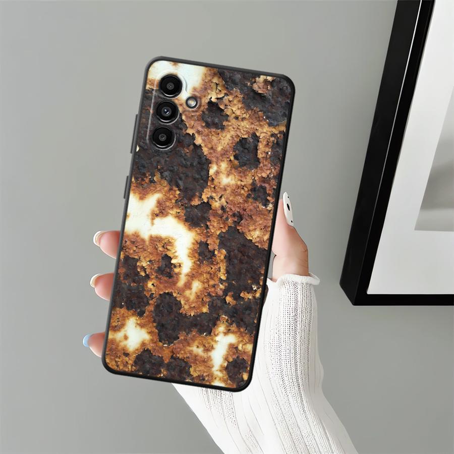 Retro Rust Design Soft Back Phone Cover Case for Samsung Galaxy A12 A13 A54 A71 A16 A21s A51 A52 A14 A15 A72 A73 A24 A31 A22 A23