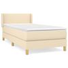 Exclusive House - Slatted Bed Base with Cream Mattress 80x200 Cm Fabric