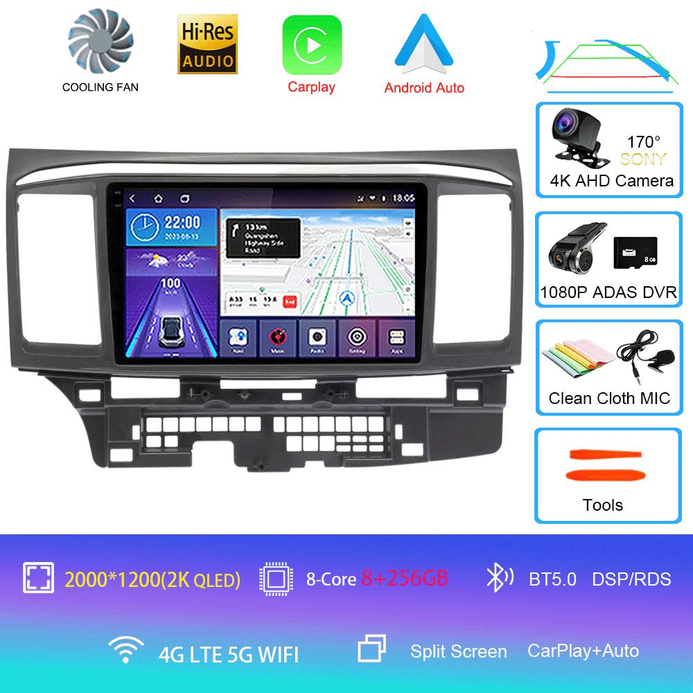 Android 14 video Player For MITSUBISHI LANCER 9 10 X 2008 - 2016 9Inch Car Radio Stereo Audio GPS Carplay Auto Screen