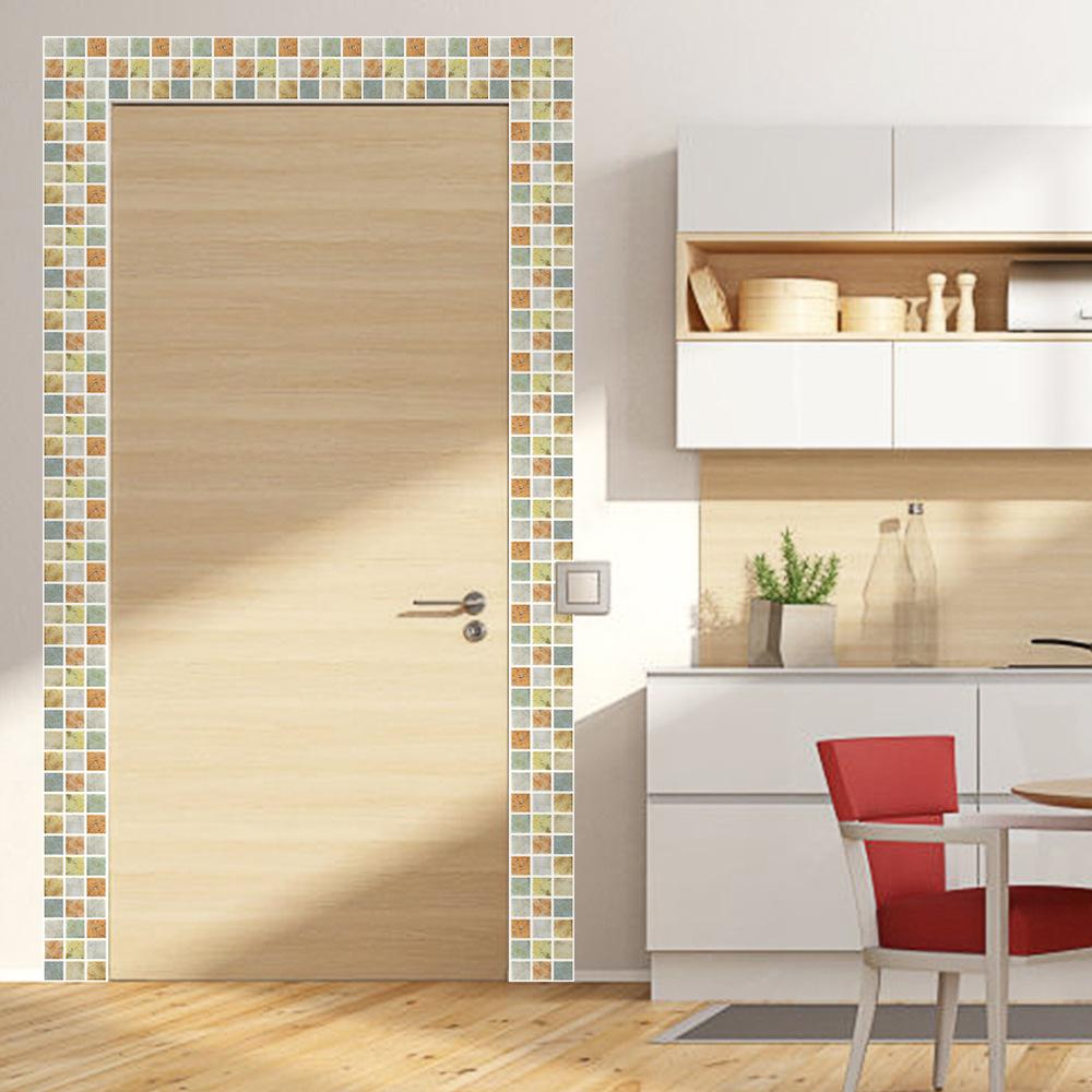 Creative Mosaic Self-Adhesive Wall Stickers Kitchen Greaseproof Wallpaper Crystal Toilet Bathroom Moisture-Proof Waterproof Film