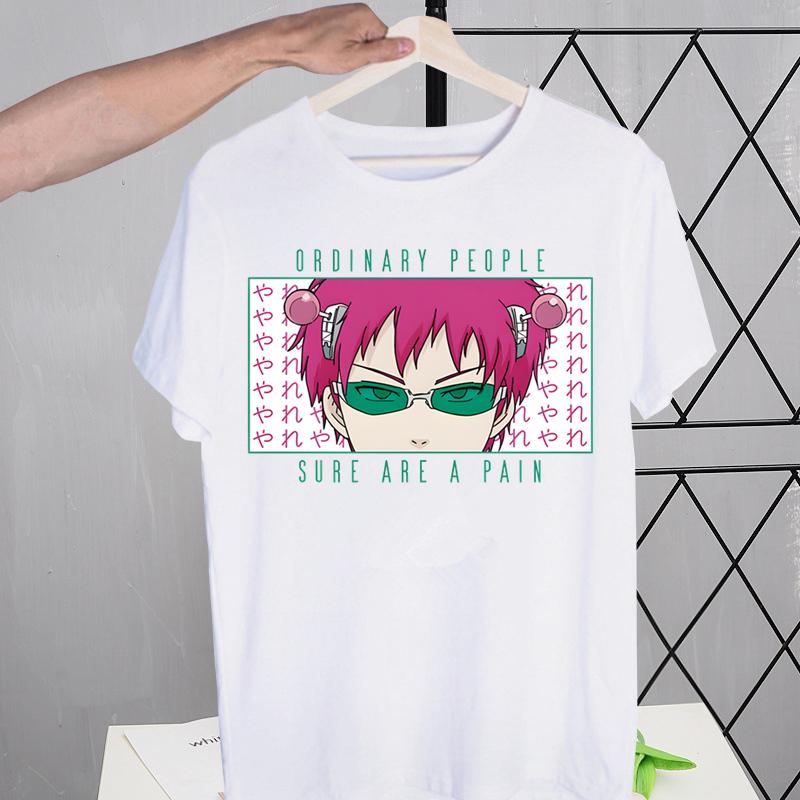Saiki K Kusuo No Psi Nan Street Style Casual Short Sleeve  Unisex T Shirt O-neck Tshirt Male The Disastrous Life Of Saiki T-shirt Shirt