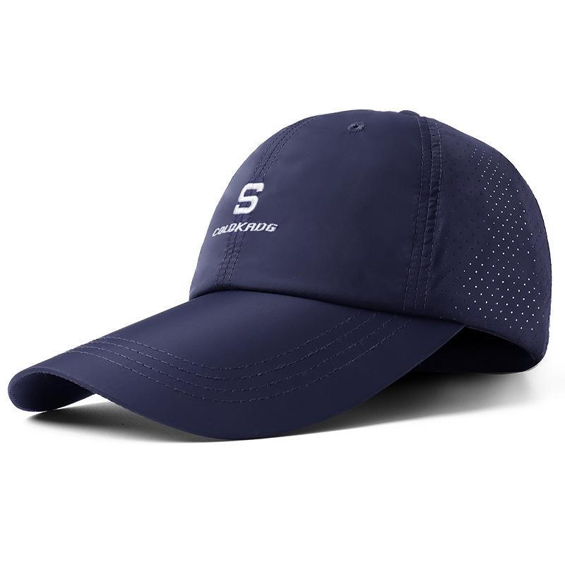 

Літня вулична спортивна швидковисихаюча кепка Тонка кепка-бейсболка з літерами Жіночий сонцезахисний капелюх Кепка з довгим козирком Чоловічий сонцезахисний козирок Капелюх для риболовлі Кепка з козирком темно-синього кольору