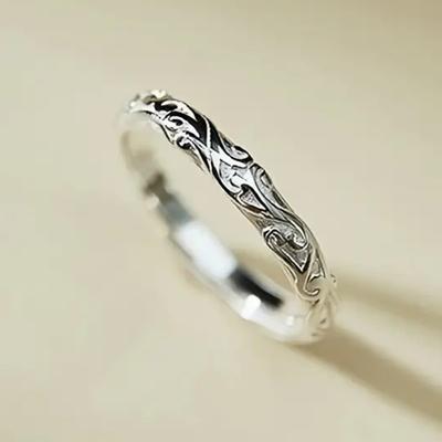 Huitan Minimalist Women Rings Beautiful Pattern Color Thin Band Finger-ring Fashion Versatile Female Jewelry