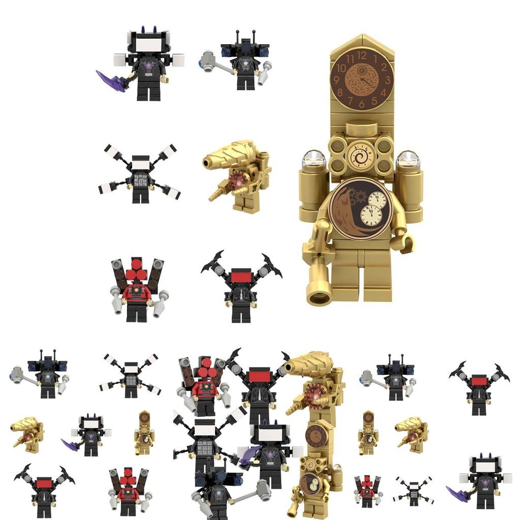 Skibidi Toilet Toy Abs Plastic Building Blocks For Kids 669d Super Tv Man