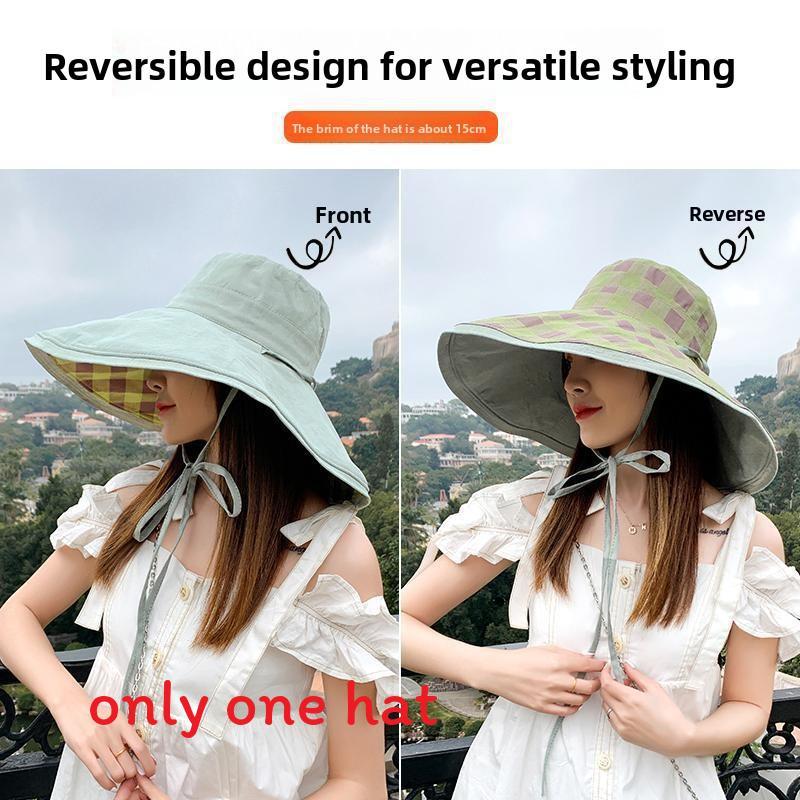 Fisherman Hat Women Summer Sun Protection With Large Brim For Outdoor Activities