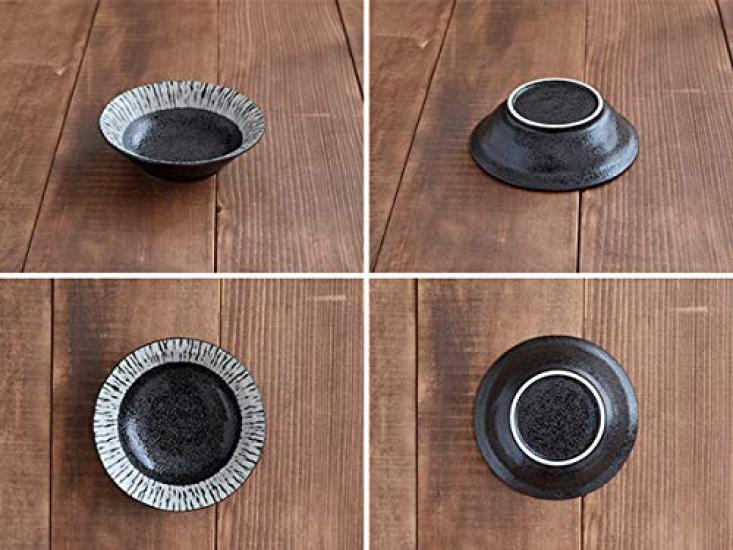 EAST bord Fruktskål 14cm Oljedroppe Svart kt-014 Tillverkad i Japan Liten skål Japansk bordservis Tål diskmaskin Tål mikrovågsugn