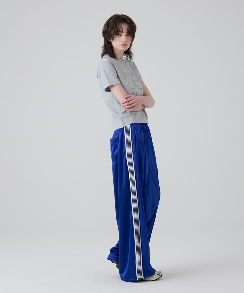 Dangled Drop Dgdp Balloon Fit Curved Line Track Pants_Blue