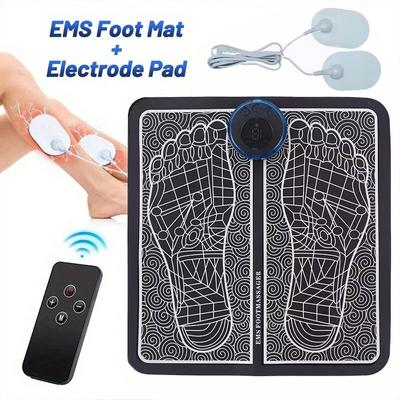 Electric Ems Foot Massager Pad Electrical Muscle Stimulation Foot Massager Usb Charging Portable Feet Acupoints Massage Mat