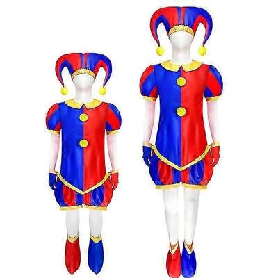 Magisk digitalt sirkus cosplay-kostyme Pamni cosplay jumpsuit klovnerollelek-kostyme