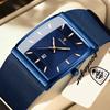 POEDAGAR Luxury Casual Men Clock Stainless Steel Mesh Date Waterproof Luminous Wristwatch Quartz Fashion Watches