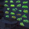 Självlysande Tecknad Fordon Barnrumsinredning Heminredning Väggdekaler Självhäftande