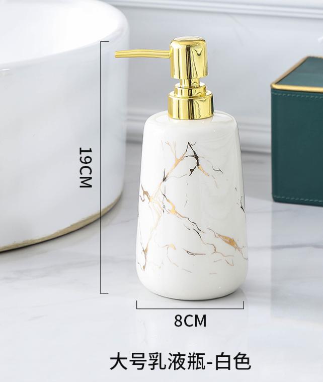 Marble Gold Pattern Electric Toothbrush Rack Bathroom Accessories Set Toothpaste Dispenser Home Toothbrush Holder Soap Dispenser