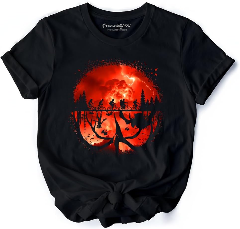 Welcome to The Upside Down T-Shirt, Vintage Horror Halloween Tee L