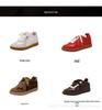 Women's Retro Colorblock Leather German Trainer Sneakers - 2025 Autumn Edition, Thick Sole, Casual Skate Style