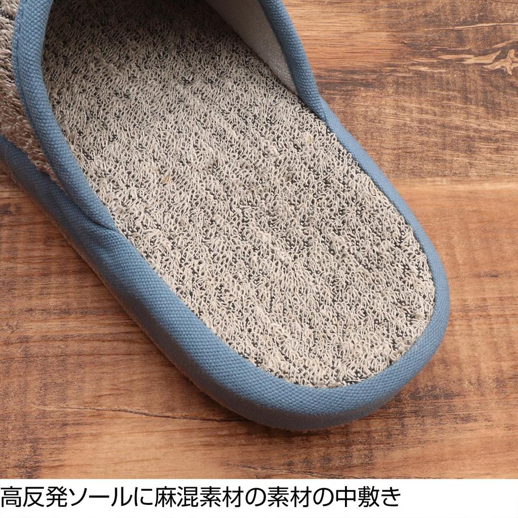 LISA LARSON Sand Hedgehog Slippers and Slippers [Cute] Women's Men's Open-Front (Blue, L)