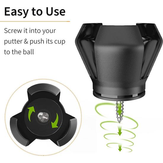 Golf Ball Picker Lightweight Portable Three Claws Clamp Design Threaded Installation Versatile Club Tail Ball Collector
