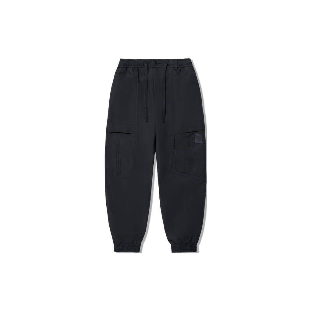 Li Ning X Jackie Chan Collaboration Kung Fu Series Solid Color Mid Waist Tapered Knit Sports Pants Men Bottoms Black AKXU171-1