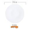 14-inch Round White Ceramic Dinner Plate