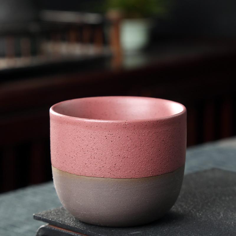 120ML Matte Creative Retro Rough Pottery Teacups Ceramic Coffee Mug Handmade Wine Cups Chinese Kung Fu Tea Cup Home Drinkware