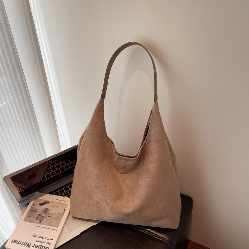 Crossbody bag suede bag women's new versatile shoulder bag retro large-capacity commuter tote bag