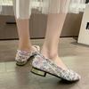 Mode Neue Frühling und Sommer Spitzschuh Bequeme Lässige Flache Schuhe Metalldekoration Flacher Ausschnitt Atmungsaktive Damenschuhe