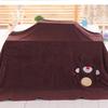 Xmas Cartoon Double-Sided Flannel Blanket - Santa, Reindeer, Snowman & Penguin Office Nap Blanket Christmas Gift