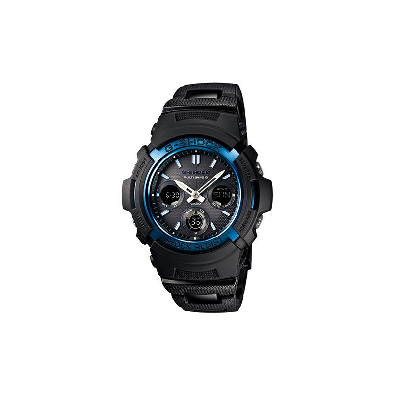 

Casio LCD/pointer dual display series, trendy and fashionable street solar power, six-station radio wave, digital and pointer dual AWG-M100BC-2A чорний