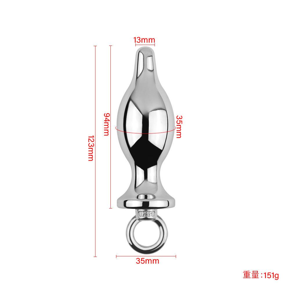 Metal Silver Lifting Ring Butt Plug Back Court Anal Expansion Pull Ring Anal Plug Butt Plug Alternative Adult Supplies Anal Bolt