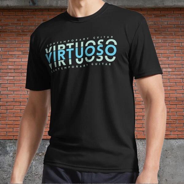Men s and Women s T-shirts Contemporary Guitar Virtuoso Light Blue XXXXL
