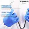Aimas Medical-Grade Nitrile Rubber Gloves, Powder-Free, High Elasticity, Thickened, Disposable.