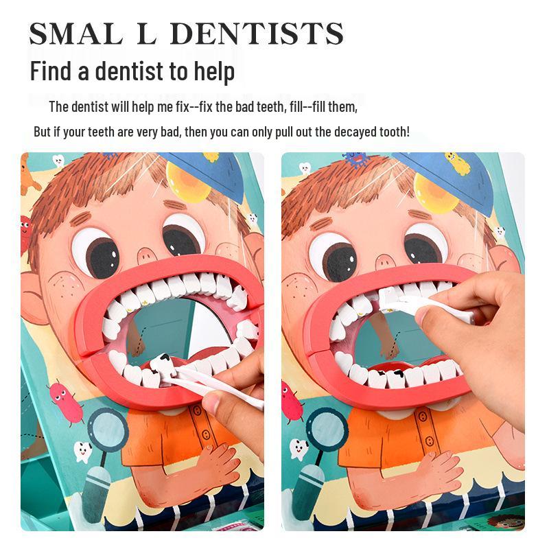 Wooden Doctor and Dentist Role Play Set for Kids: Stethoscope, Syringe, and More