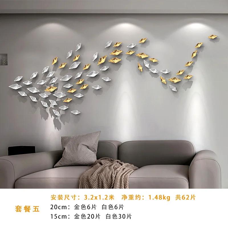 Leaf Wall Accents Wall Decoration Art Soft Decoration Creative Artworks Living Room Bedroom Wall Decoration Hanging Pendant