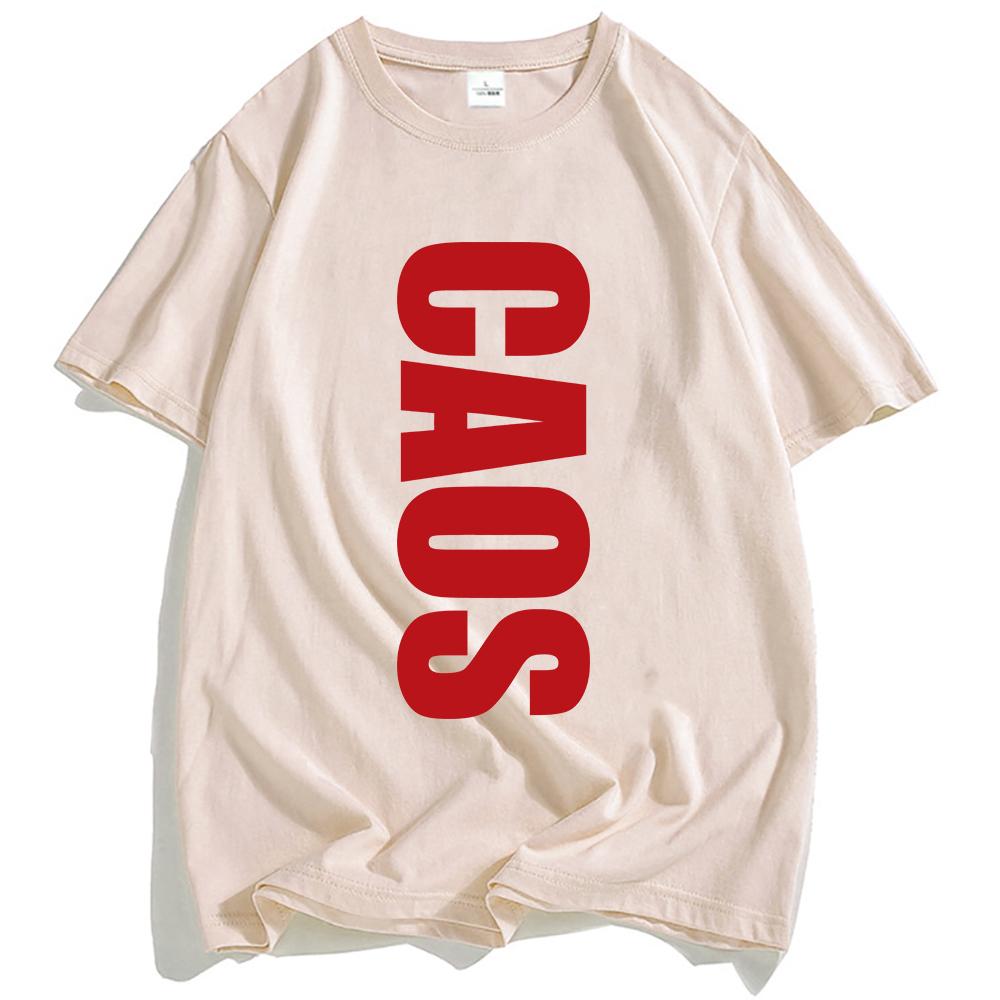 MIGUEL CAOS Album Print T-shirt Unisex Streetwear Hip Hop Short Sleeve Cotton Tshirts Letter Graphic Printing T Shirt